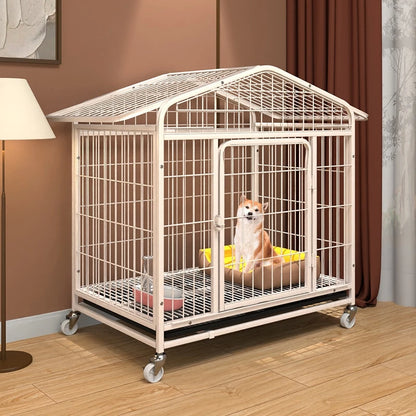 Large Indoor Dog Cage with Toilet Area - Premium Pet Enclosure for Medium to Large Dogs