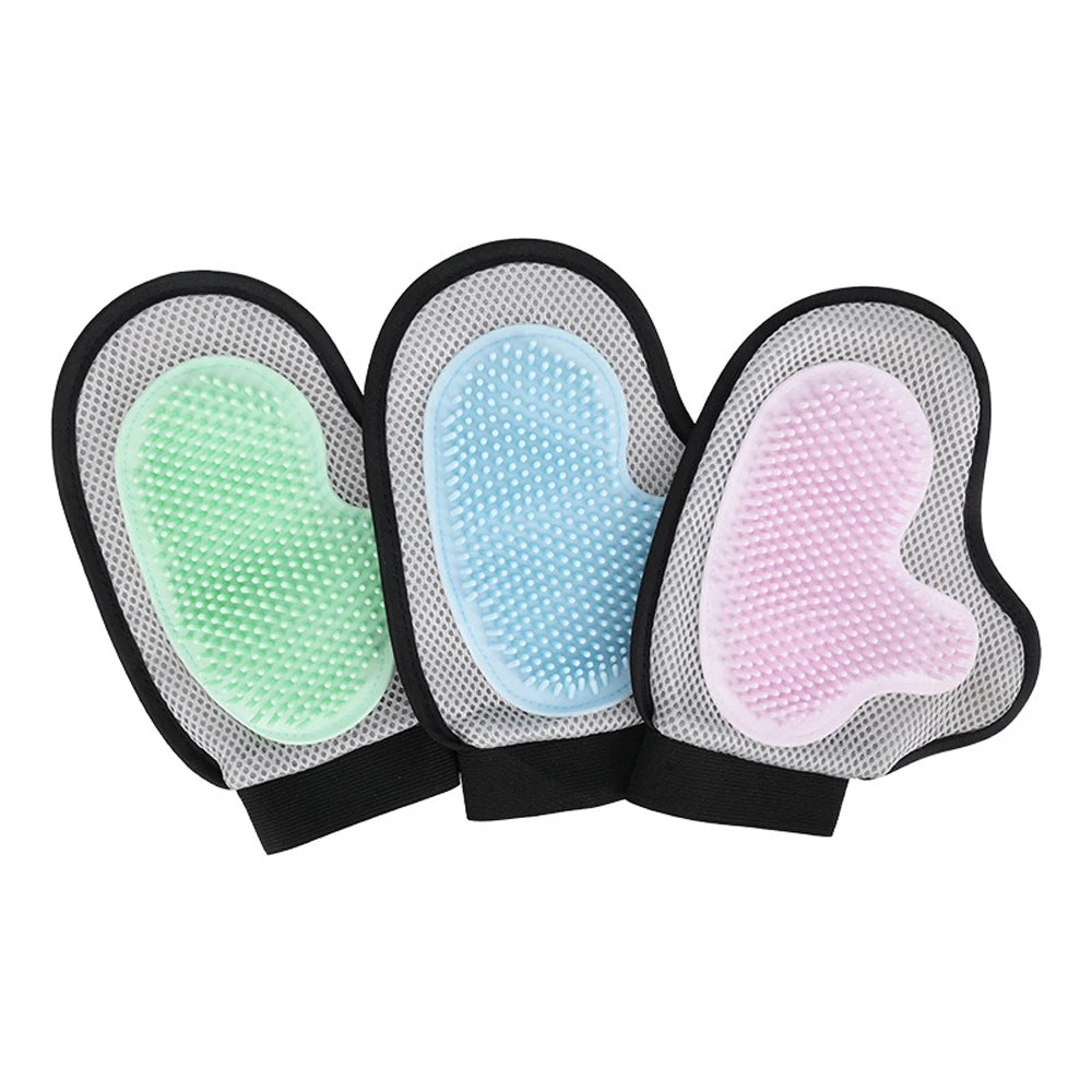 Pet Grooming Glove - Gentle Bath & Massage Brush for Cats & Dogs