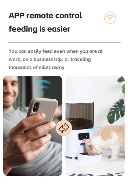 Smart Pet Feeder with HD Camera - 5L Automatic WiFi Food Dispenser System