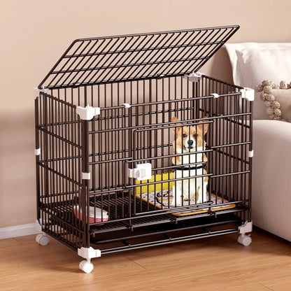 Large Indoor Dog Cage with Toilet Area - Premium Pet Enclosure for Medium to Large Dogs