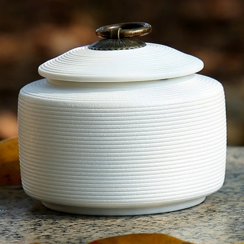 Ceramic Pet Memorial Urn - Beautiful Keepsake Box for Beloved Companions