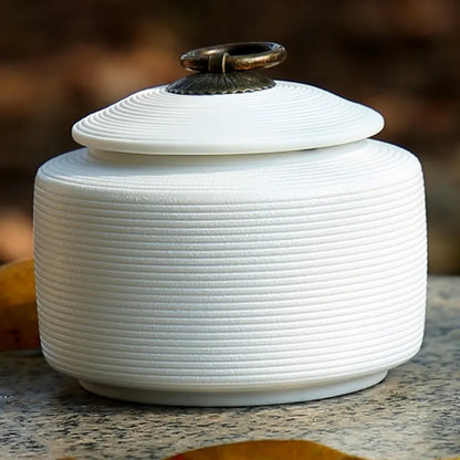 Ceramic Pet Memorial Urn - Beautiful Keepsake Box for Beloved Companions
