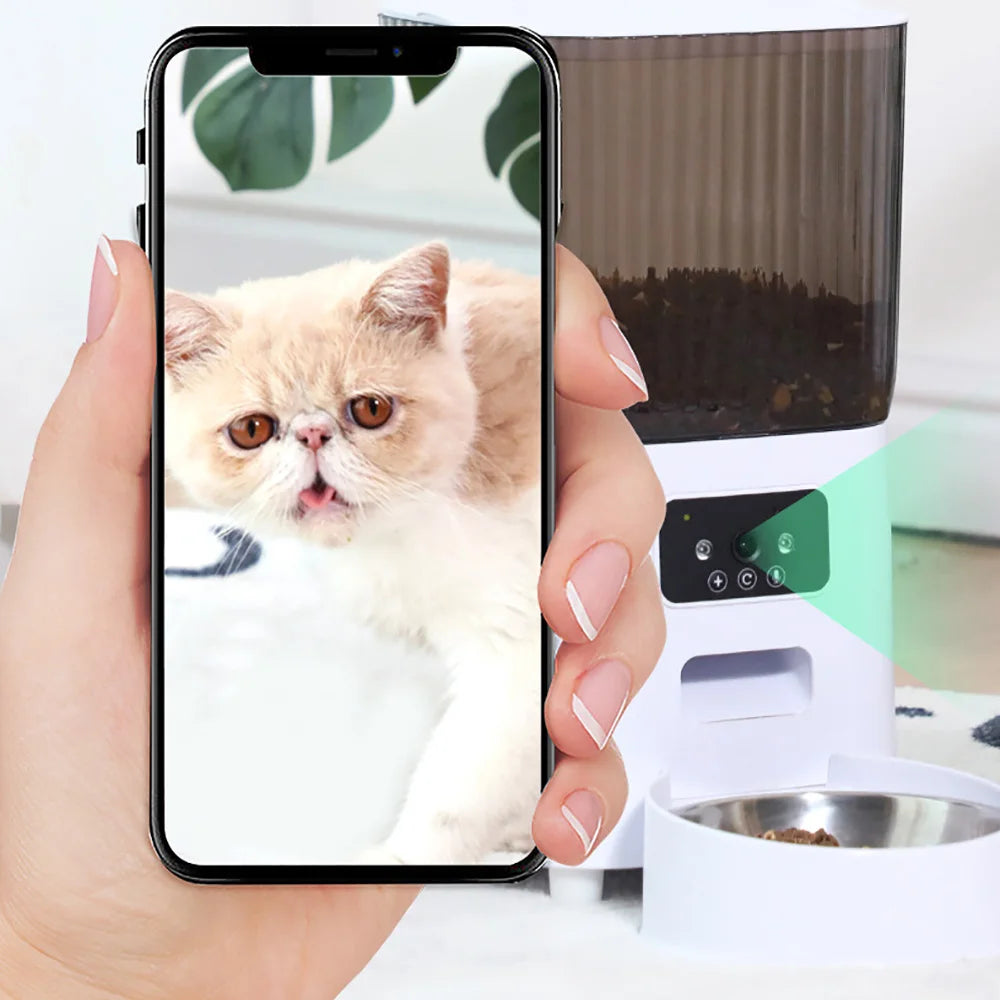 Smart Pet Feeder with HD Camera - 5L Automatic WiFi Food Dispenser System