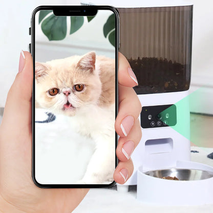 Smart Pet Feeder with HD Camera - 5L Automatic WiFi Food Dispenser System