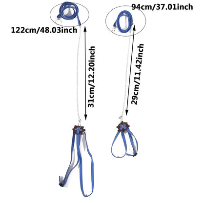 Soft Reptile Leash - Professional Velvet Training Harness for Turtles and Lizards