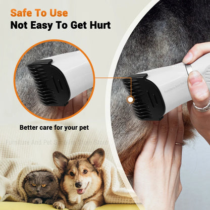 Professional Dog Hair Clippers - USB Rechargeable Silent Pet Grooming Trimmer