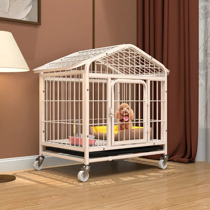 Large Indoor Dog Cage with Toilet Area - Premium Pet Enclosure for Medium to Large Dogs