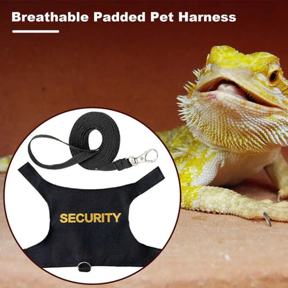 Premium Reptile Harness Vest - Professional Bearded Dragon Adventure System