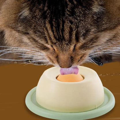 Interactive Cat Lick Mat - Rotating Slow Feeder & Puzzle Bowl | Petziverse