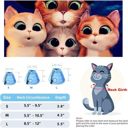 Soft Cat Recovery Cone Collar - Adjustable Post-Surgery Elizabethan Collar