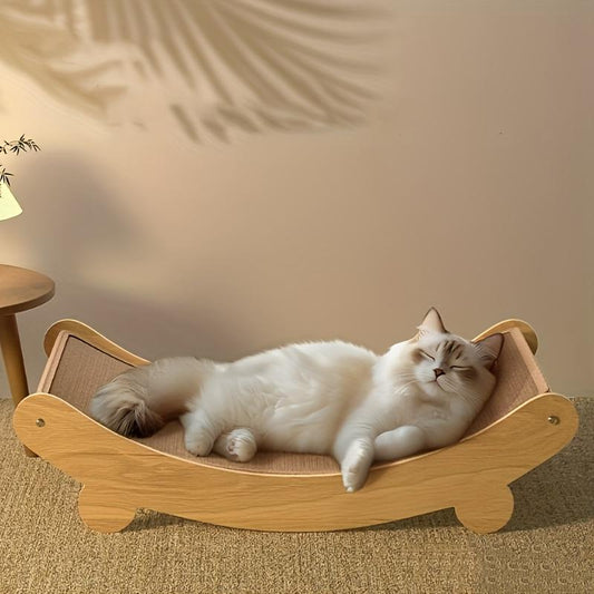 U-Shaped Cat Scratching Bed - Corrugated Cardboard Lounge & Scratcher